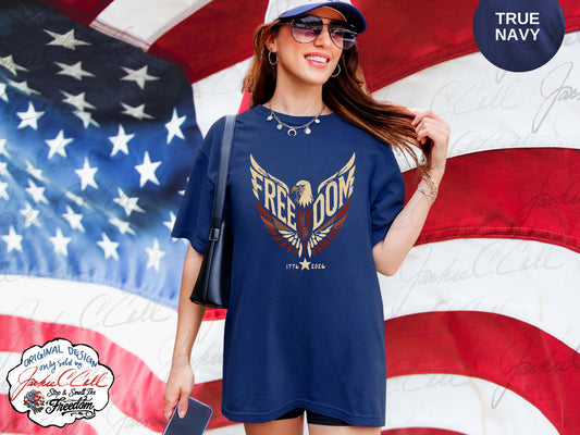 Freedom Eagle T-Shirt — Patriotic 1776 to 2026 America's 250th Graphic Tee