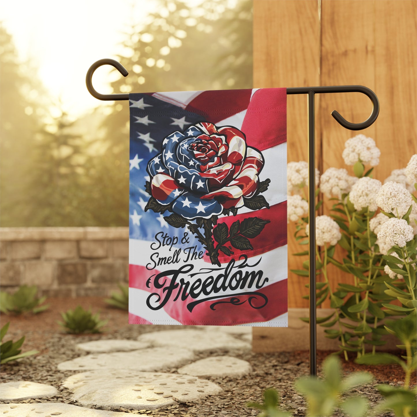 American Flag Rose Garden Flag | Garden & House Banner