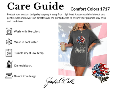 Patriotic Rose TShirt - Stop and Smell The Freedom American Flag Floral Tee
