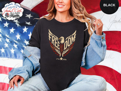 Freedom Eagle T-Shirt — Patriotic 1776 to 2026 America's 250th Graphic Tee
