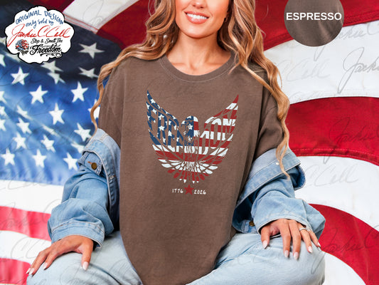 American Flag Freedom Eagle T-Shirt — Patriotic 1776-2026 Graphic 250th Anniversary Tee