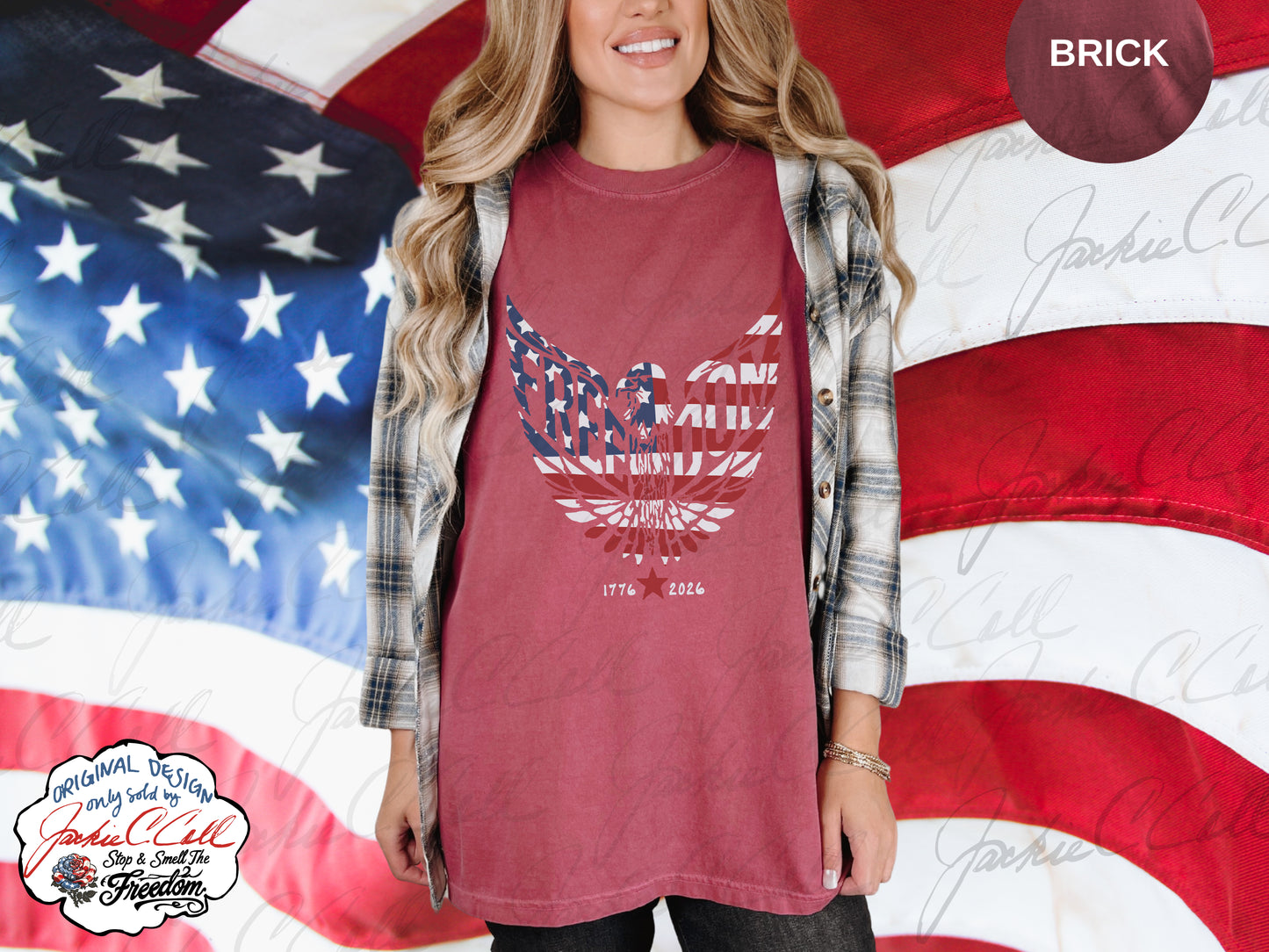 American Flag Freedom Eagle T-Shirt — Patriotic 1776-2026 Graphic 250th Anniversary Tee