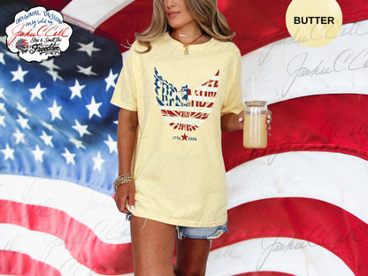 American Flag Freedom Eagle T-Shirt — Patriotic 1776-2026 Graphic 250th Anniversary Tee