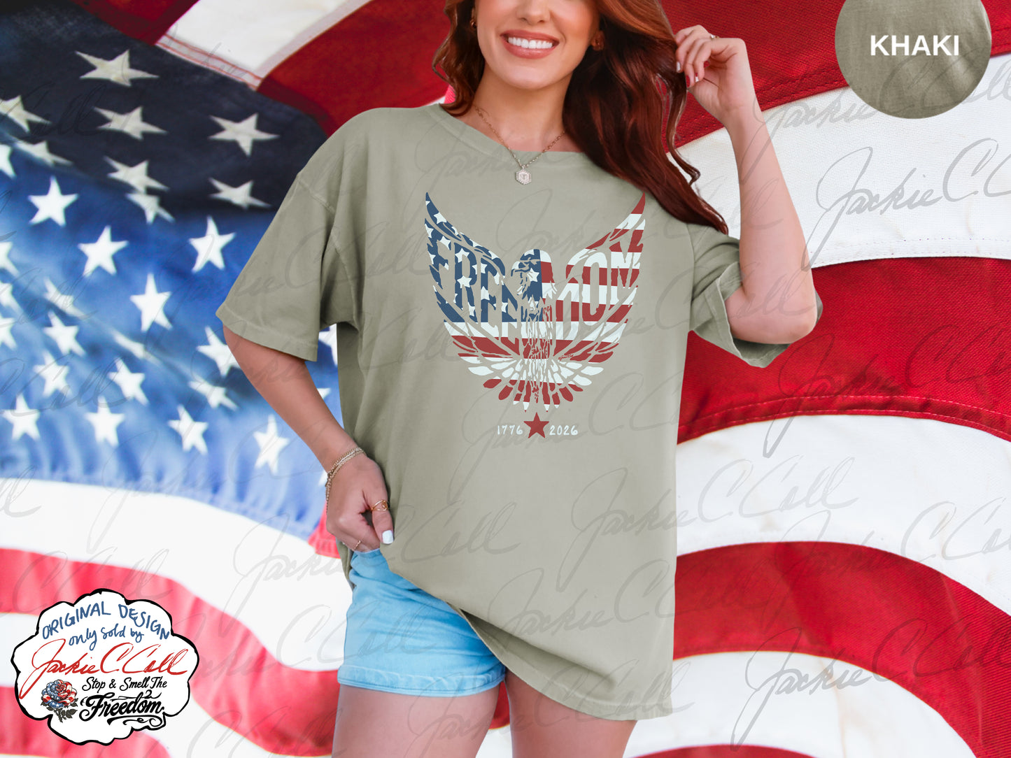 American Flag Freedom Eagle T-Shirt — Patriotic 1776-2026 Graphic 250th Anniversary Tee