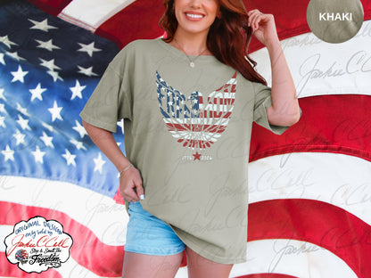 American Flag Freedom Eagle T-Shirt — Patriotic 1776-2026 Graphic 250th Anniversary Tee