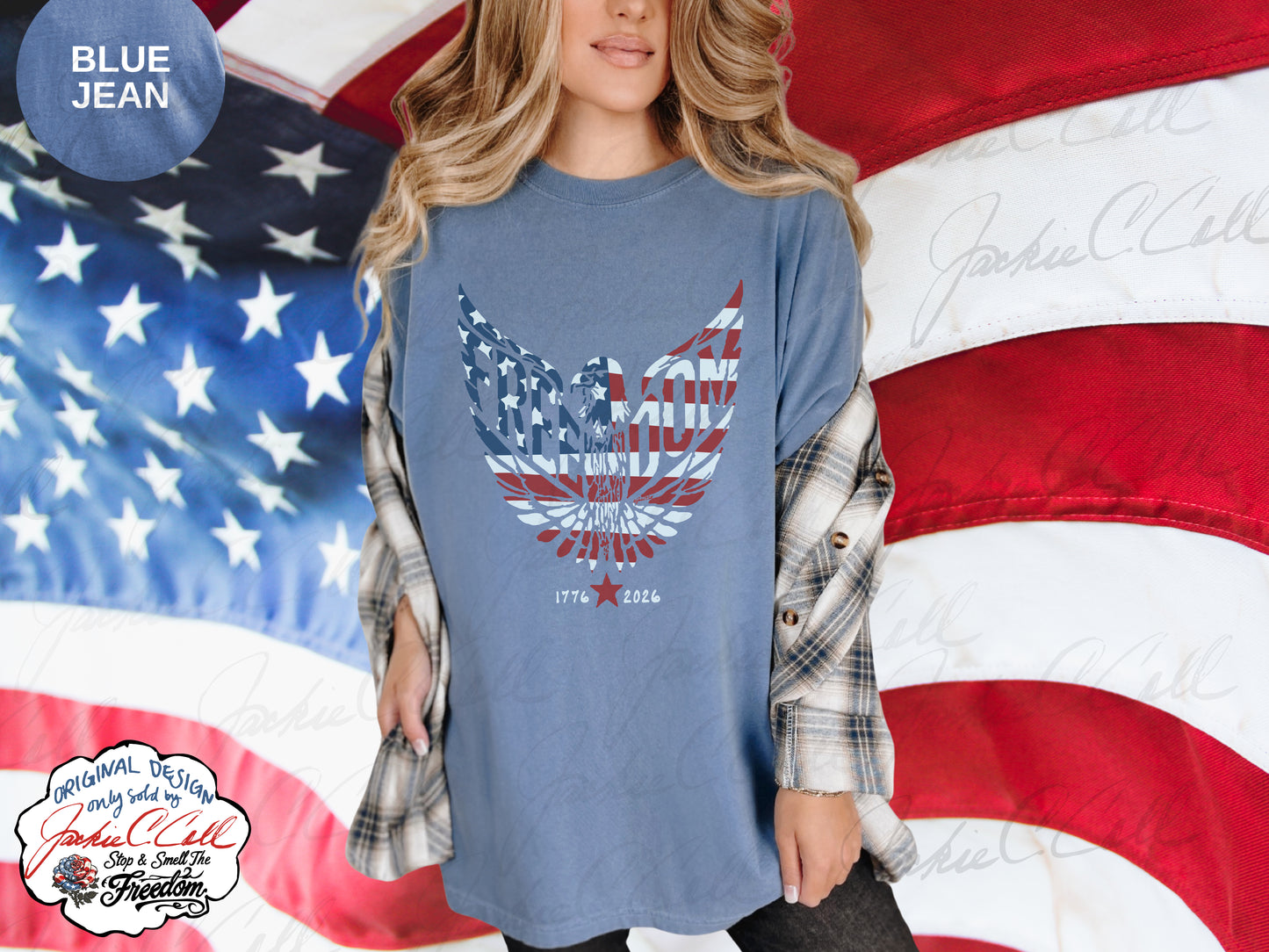 American Flag Freedom Eagle T-Shirt — Patriotic 1776-2026 Graphic 250th Anniversary Tee